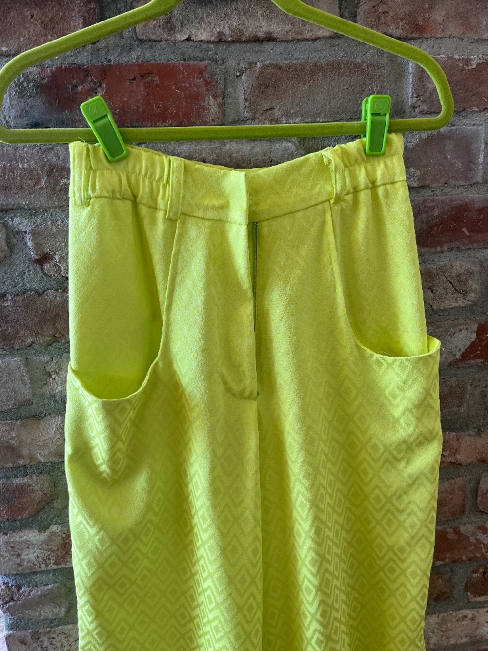 Locker Room chartreuse flowy pants